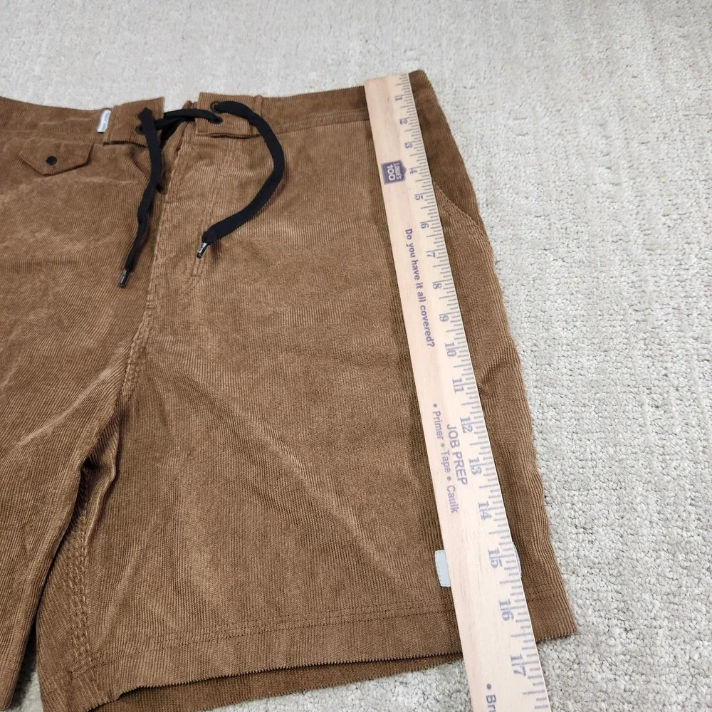 Banks Journal Corduroy Shorts Men 31 Drawstring Surf Performance Brown 6